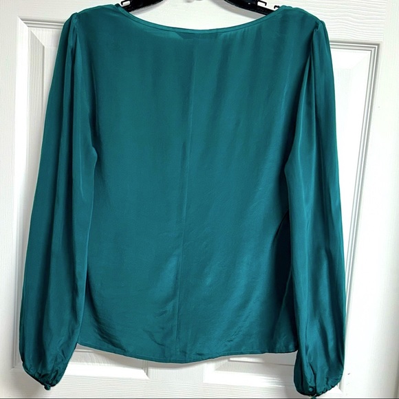 Trina Turk Emerald Silk Blouse - Picture 2 of 3